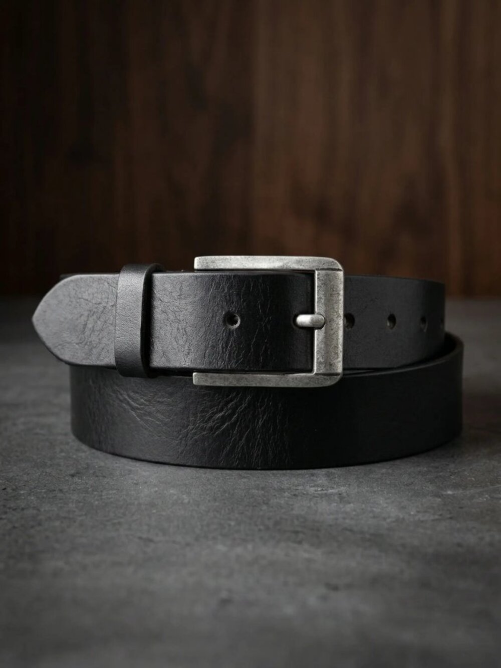 Men Jeans belt in Genuine Leather with Heavy Antique Buckle Belts for Men